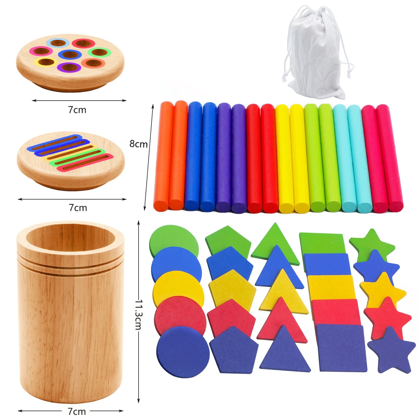 Montessori Wooden Shape & Colour Sorting Toy