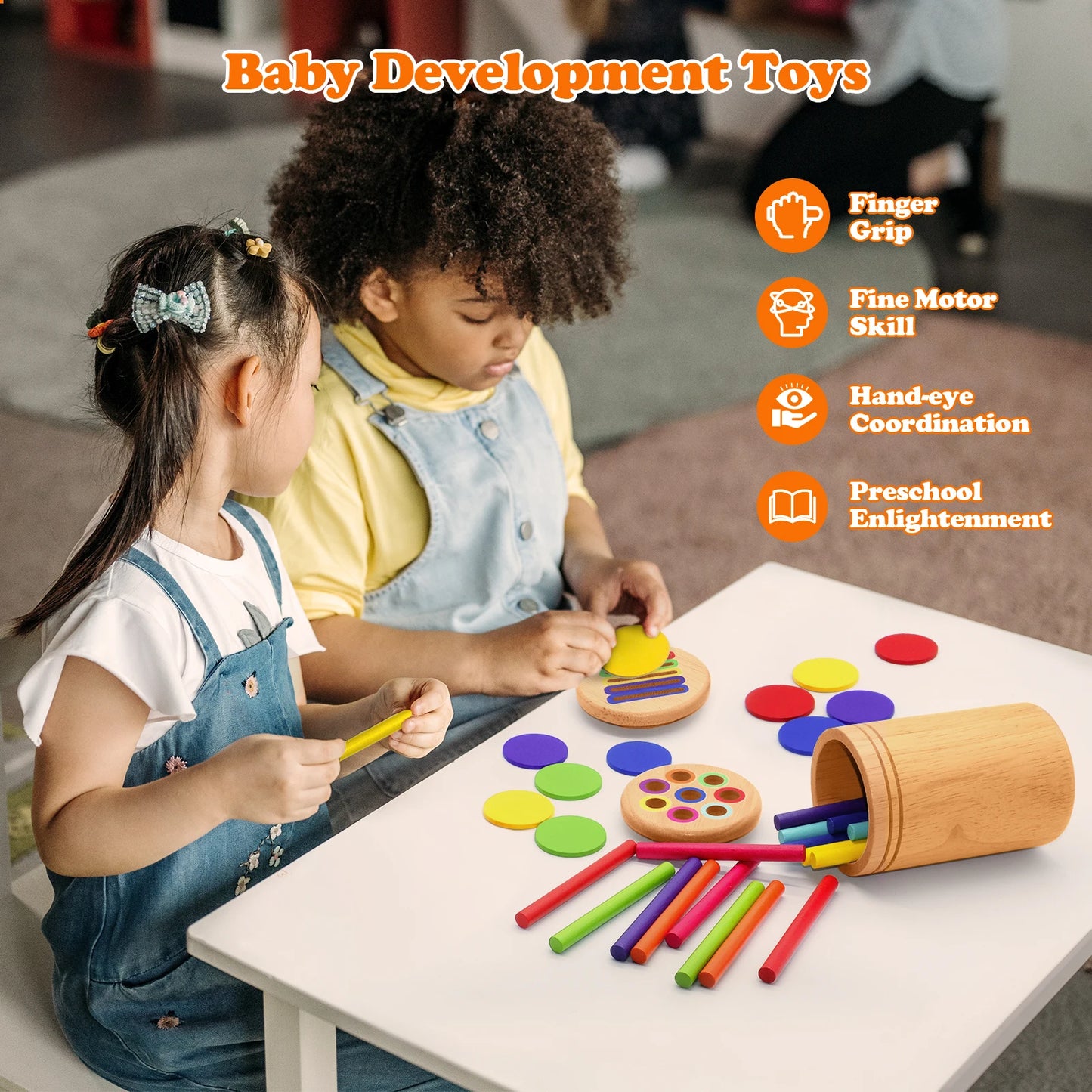 Montessori Wooden Shape & Colour Sorting Toy